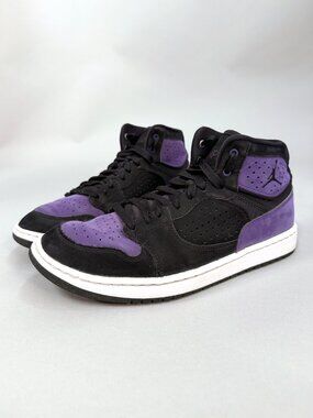 Air Jordan Access Black Court Purple Mid Sneakers Shoes Mens 8 womens 9.5